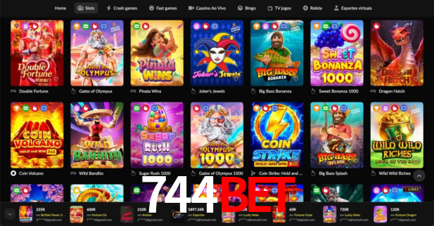 Interface do App 744bet